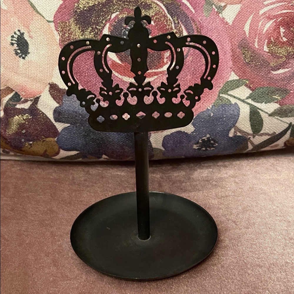 Bronze Crown Earrings and Jewelry Holder